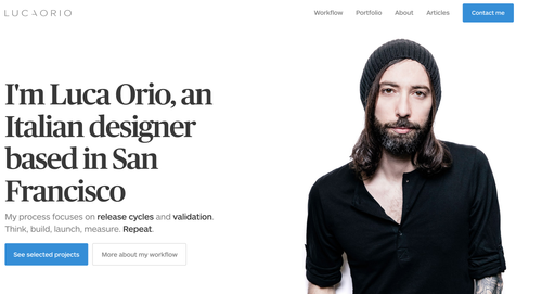 Homepage of lucaorio.com