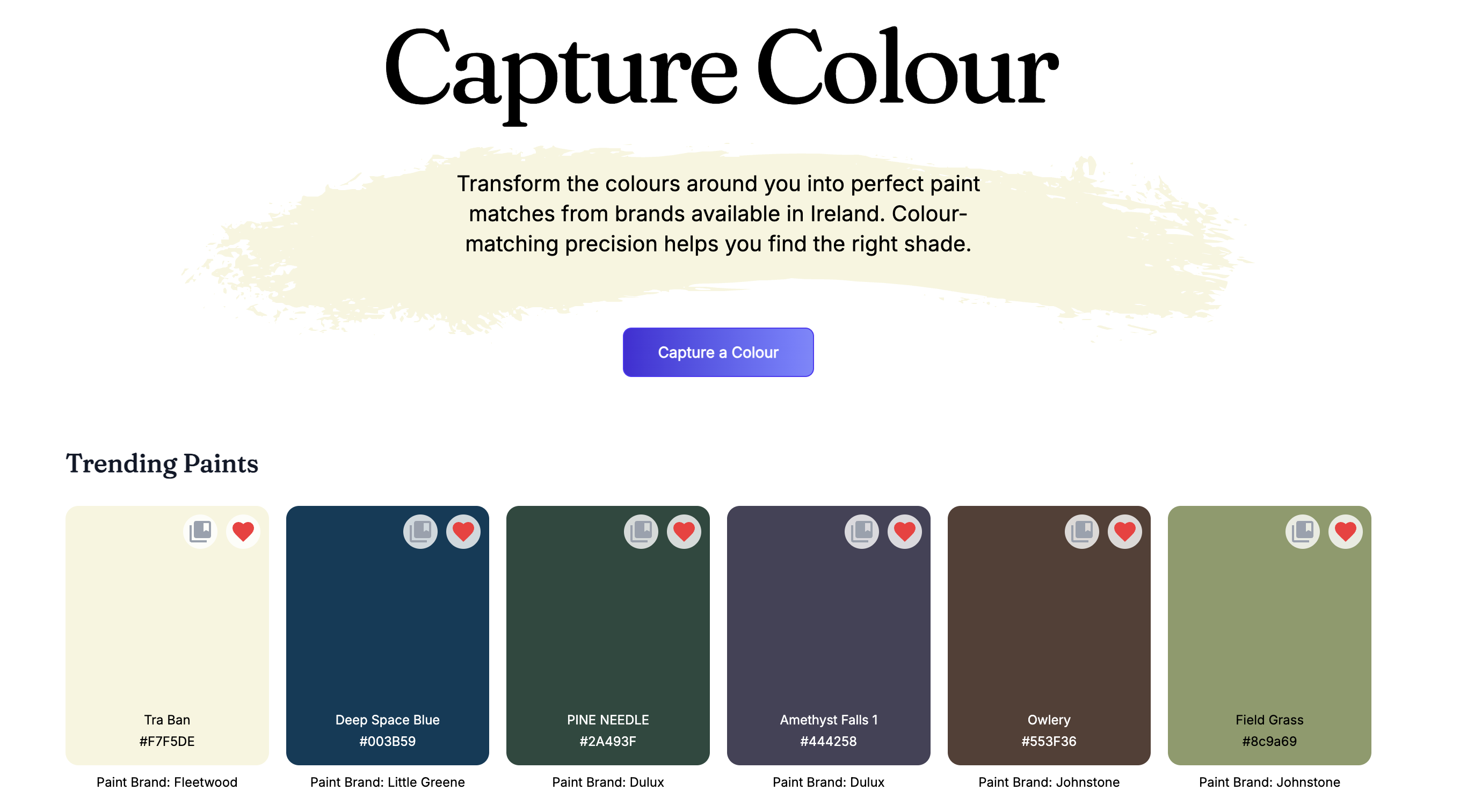 Swatcher homepage preview