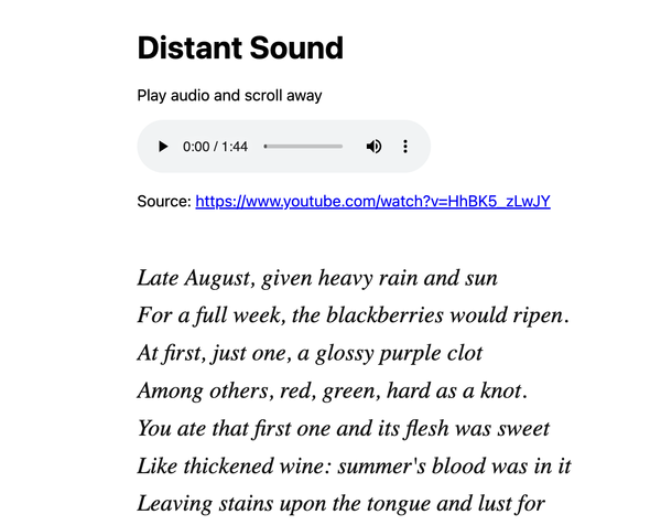 Distant Sound