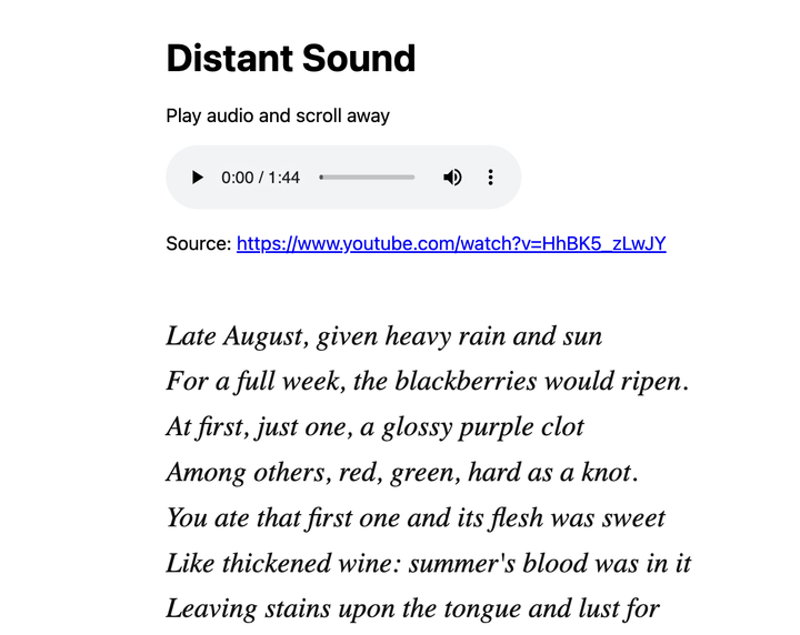 Distant Sound