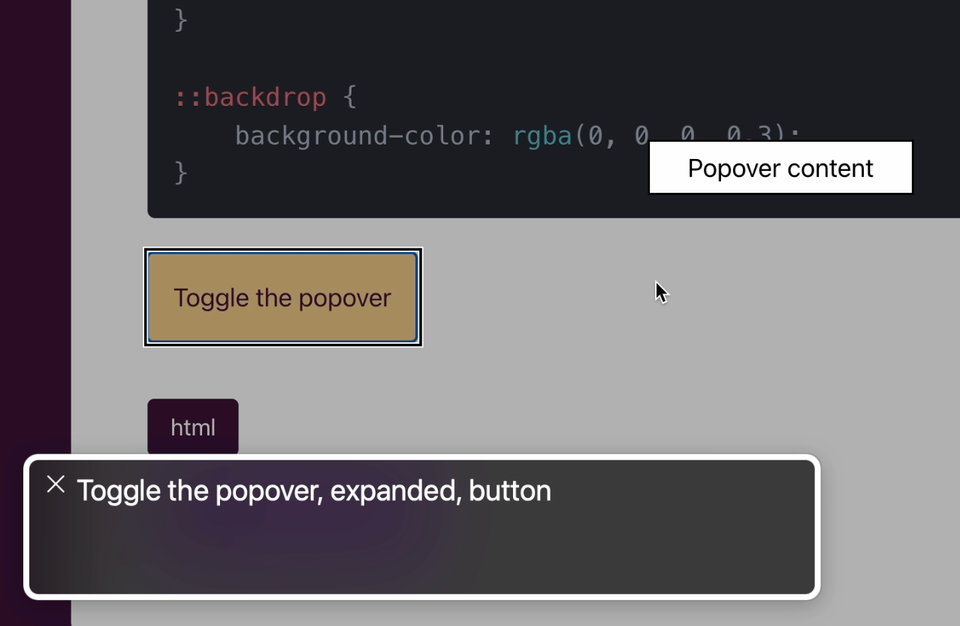 Popover API