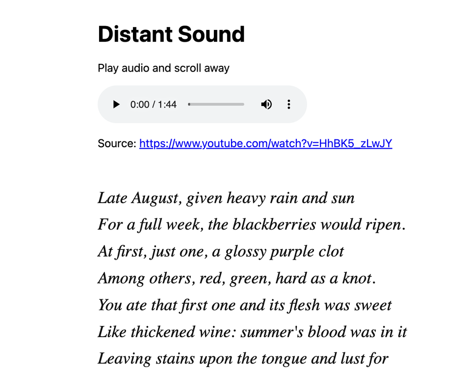 Distant Sound